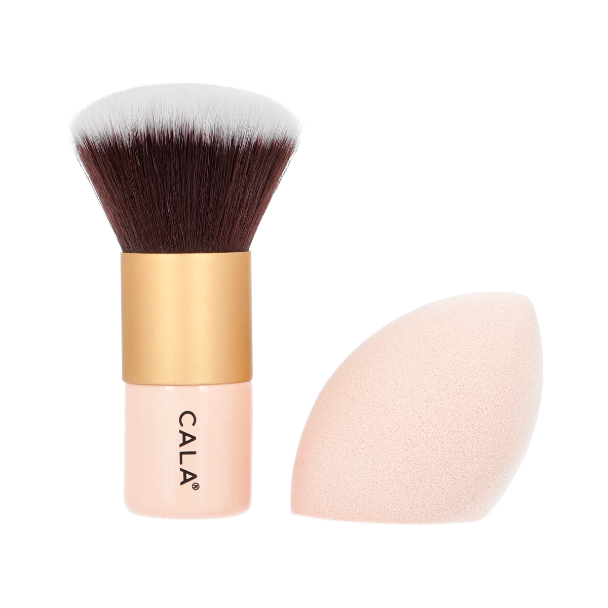Premium Pink Kabuki Makeup Brush with Soft Sponge - Perfect for Flawless Foundation & Powder Application | Ideal for Professional & Everyday Makeup
