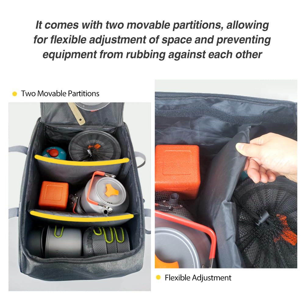 Camping Cookware & Utensils Bag - Outdoor Stove Storage for Hiking