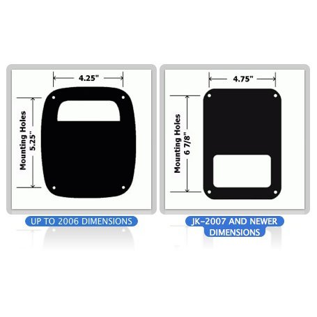 Black Tail Lamp Light Covers for Jeep JK Wrangler (2007-2018) - State of Maryland Edition - Set of 2 - Waterproof & Durable - Perfect for Off-Roading & Night Driving