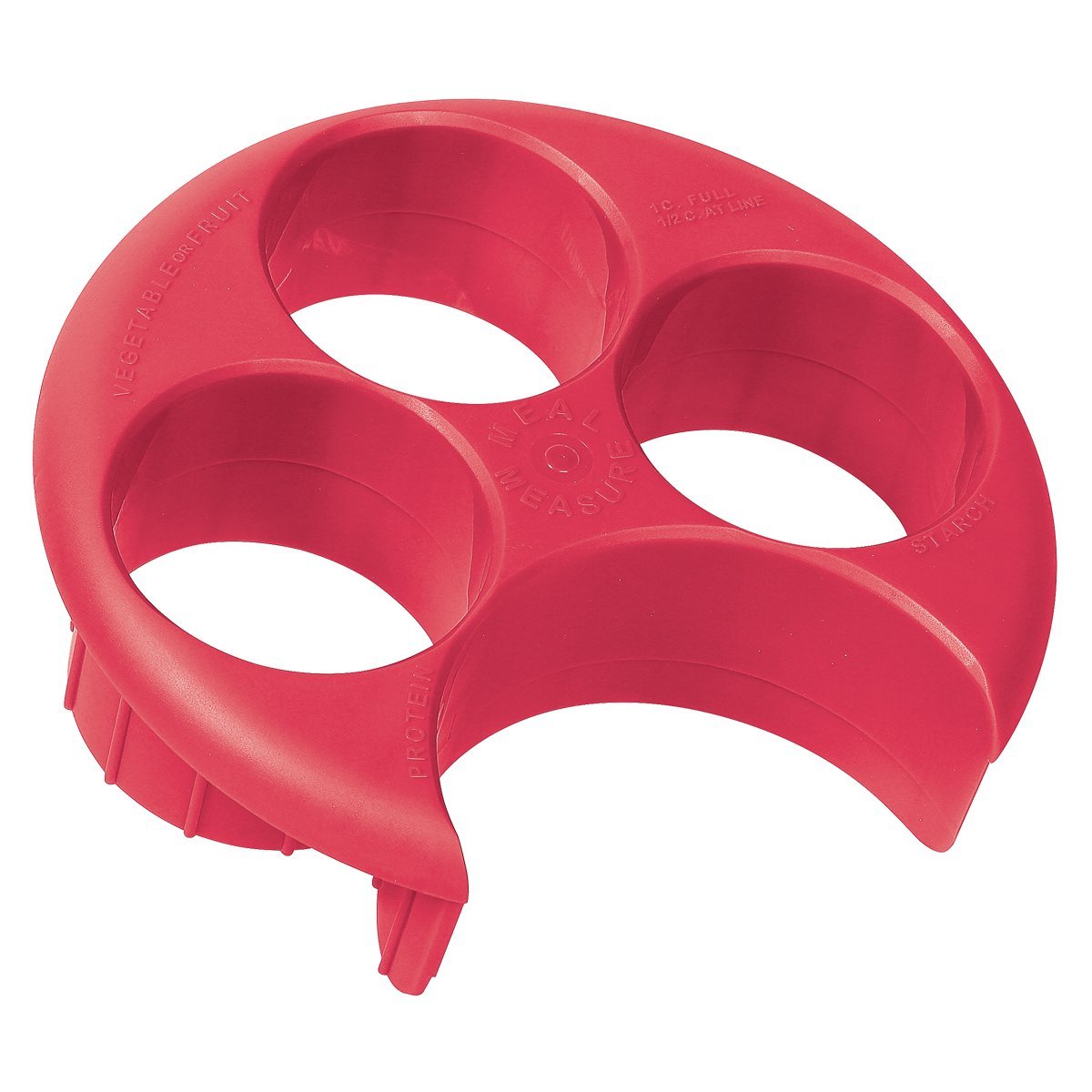 Meal Measure Portion Control Plates - BPA Free Diet Tools for Weight Loss & Healthy Eating | Balanced Meal Prep Containers (Red) | Perfect for Meal Planning, Portion Control & Weight Management