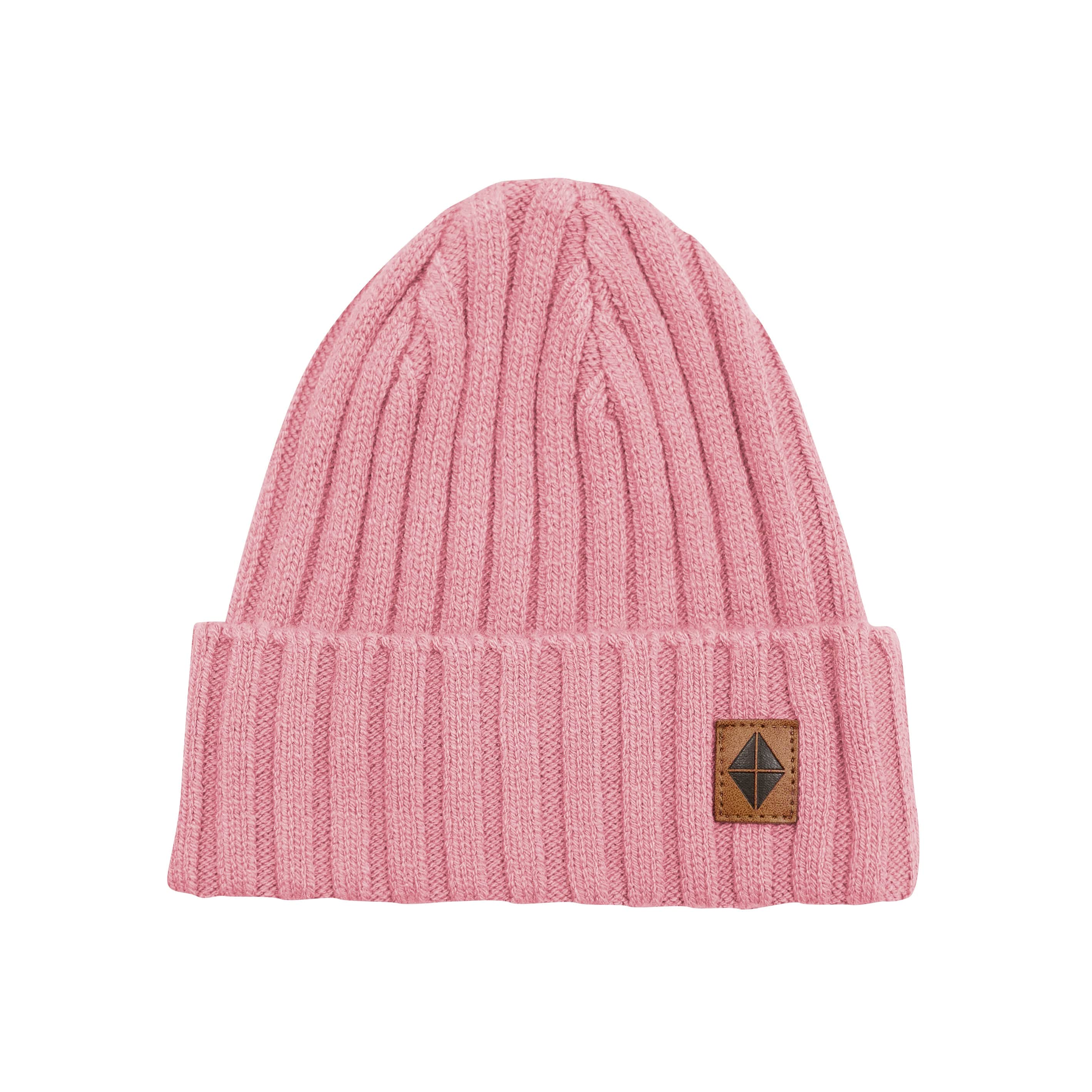 Chunky Knit Ribbed Beanie for Women - Soft Winter Hat in Apple Blossom Pink - Warm & Stylish Cold Weather Accessory for Outdoor Activities, Skiing & Snowboarding