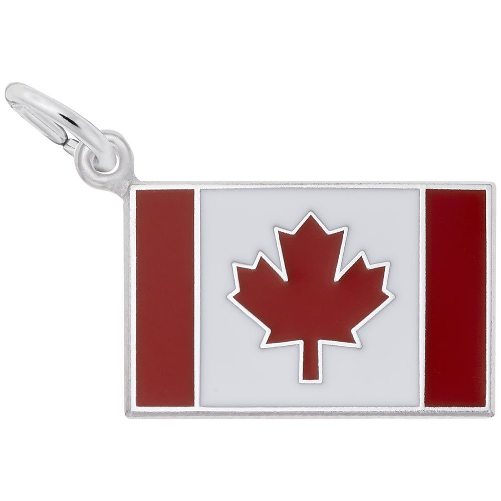Canadian Flag Charm for Jewelry Making - Sterling Silver or Gold Plated Pendant for Bracelets & Necklaces - Perfect for DIY Crafts, Gifts & Patriotic Accessories