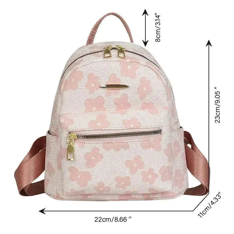 Floral Print Mini Backpack for Women - Stylish Crossbody Purse for Travel, School & Everyday Use