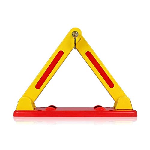 Heavy Duty Parking Lock - 56.5X18X41Cm Triangular Parking Barrier Bollard for Cars, Trucks & Vehicles - Durable Parking Pile & Bumper Protector for Garages, Driveways & Parking Lots (Perfect for Securing Parking Spaces & Preventing Unauthorized Parking)
