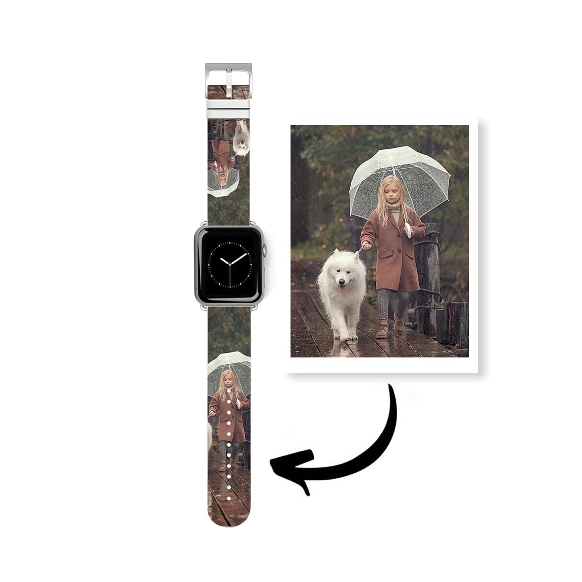 Custom Apple Watch Band for Series 7/6/SE/5/4 - Soft Silicone Replacement Strap for Workouts & Daily Wear