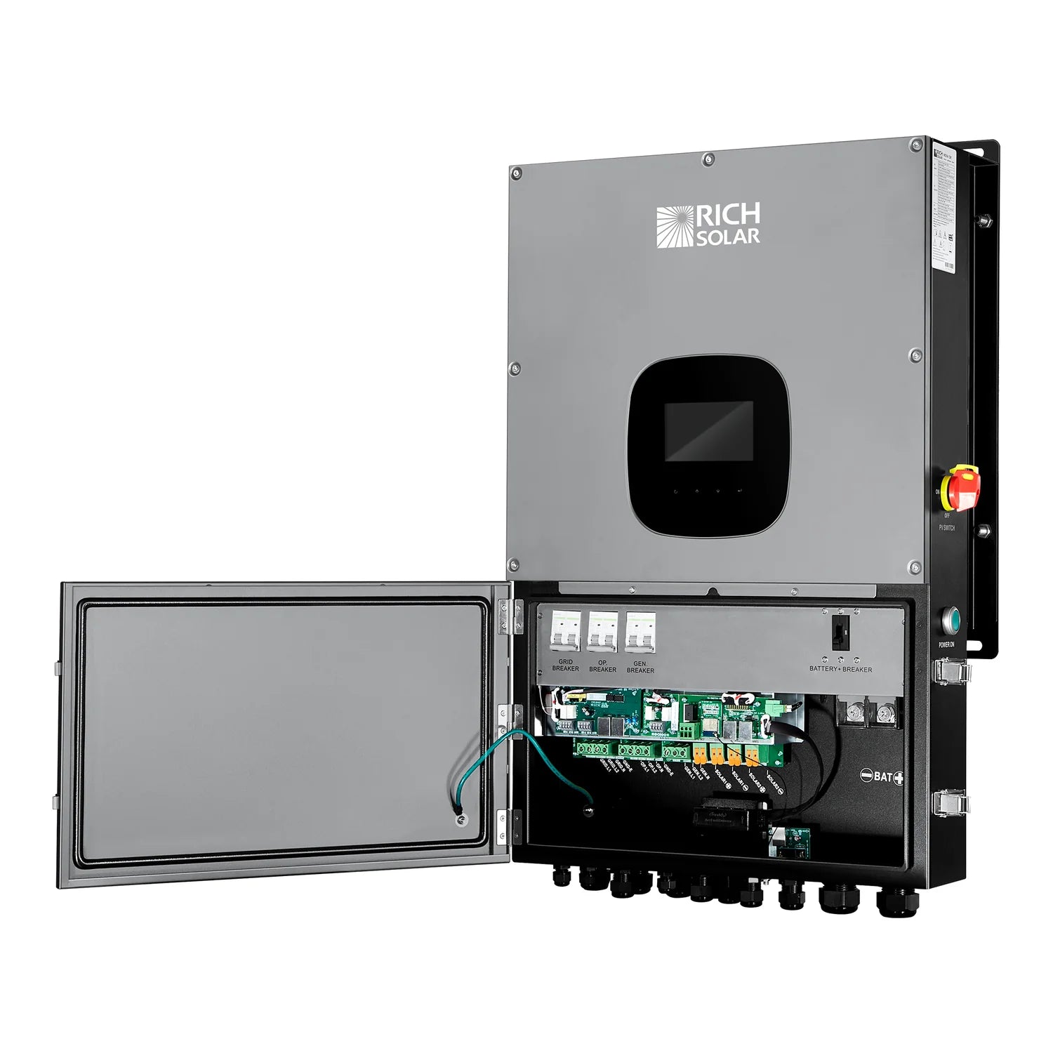 Rich Solar NOVA 12K PV Hybrid Inverter 48V 120/240V Split Phase - High Efficiency Solar Power Converter for Off-Grid & Backup Power Systems - Perfect for Homes, RVs, and Emergency Power Supply