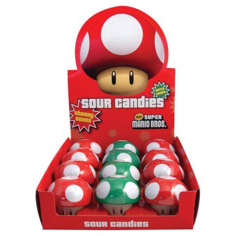Super Mario Mushroom Sour Candy - 12 Pack | Nintendo-Inspired Sour Gummy Treats | Perfect for Gaming Parties, Birthday Gifts & Movie Nights