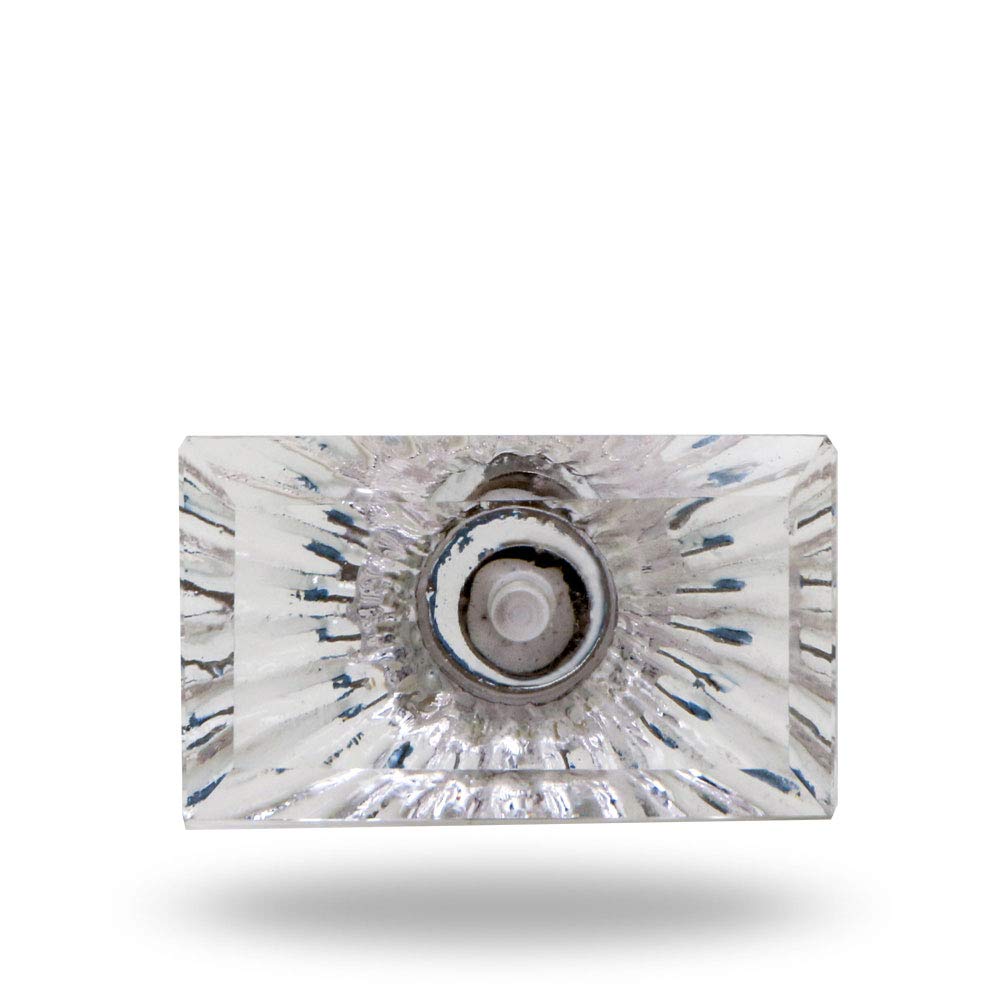 TRINCA-FERRO Set of 6 Clear Crystal Glass Door Knobs - Interior/Exterior Cabinet & Drawer Pulls - Modern Decorative Hardware for Kitchen, Bedroom, Bathroom - Perfect for Dressers, Cabinets & Furniture Upgrades
