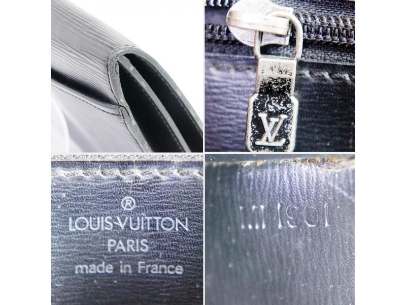 Authentic Pre-Owned Louis Vuitton Epi Black Pochette Enveloppe Document Case Bag M52582 - Luxury Vintage Organizer for Business, Travel & Everyday Use