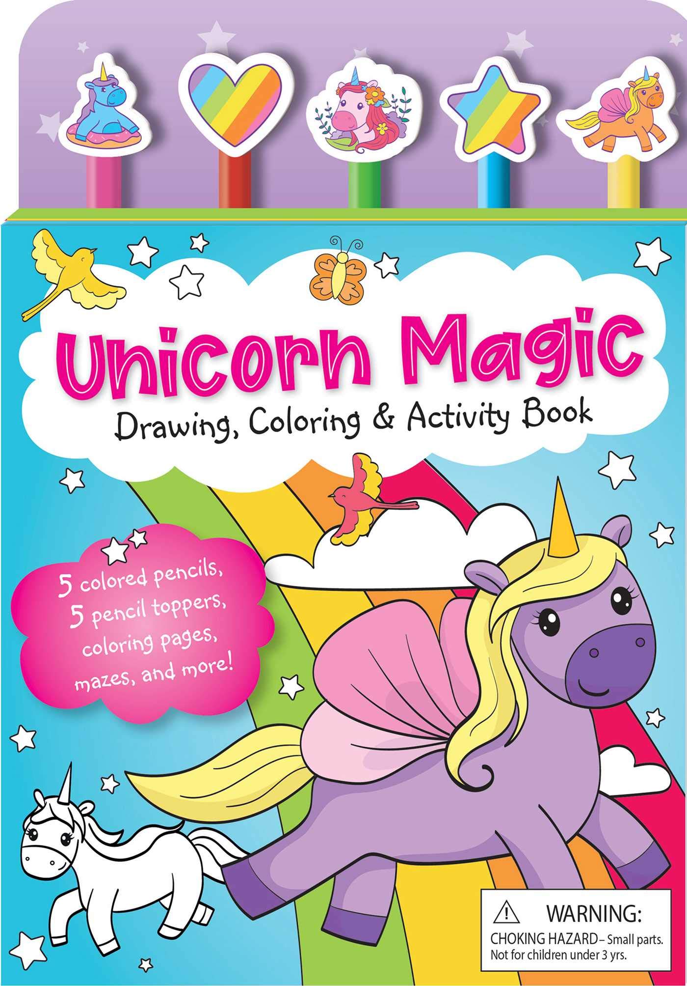Unicorn Pencil Toppers - Fun Drawing & Coloring Kit for Kids' Activities