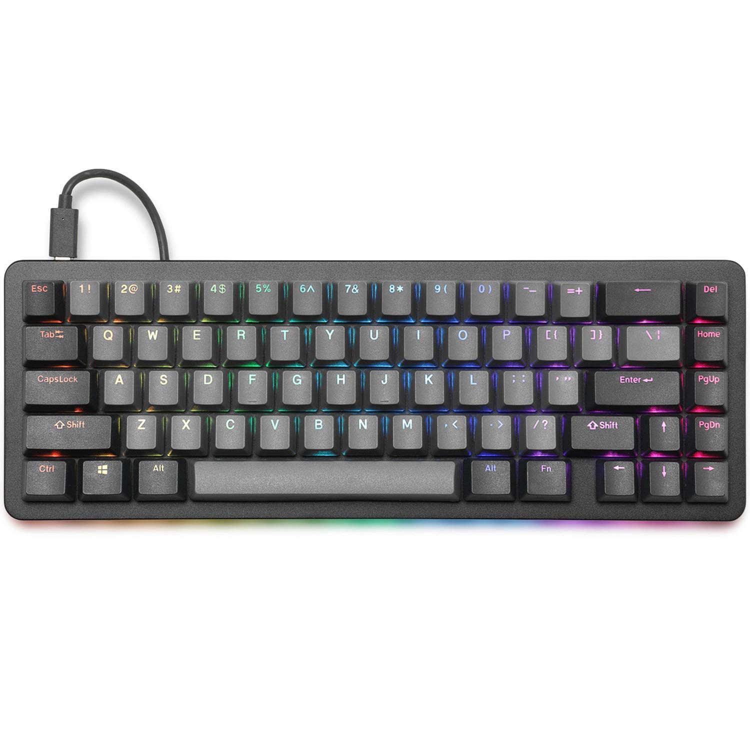 Drop ALT 65% Mechanical Gaming Keyboard - 67 Key Hot-Swappable RGB Backlit with USB-C | Programmable Macros, Doubleshot PBT Keycaps & Aluminum Frame (Kaihua Box White, Black) | Perfect for Esports, Coding & Office Work