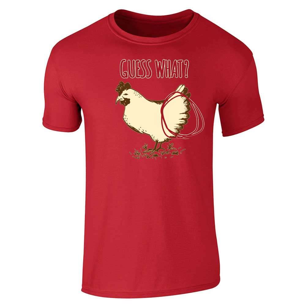 Guess What? Chicken Butt Funny Graphic T-Shirt for Men - Pop Threads Trendy Humor Tee - Perfect for Casual Wear, Gifts & Comedy Lovers