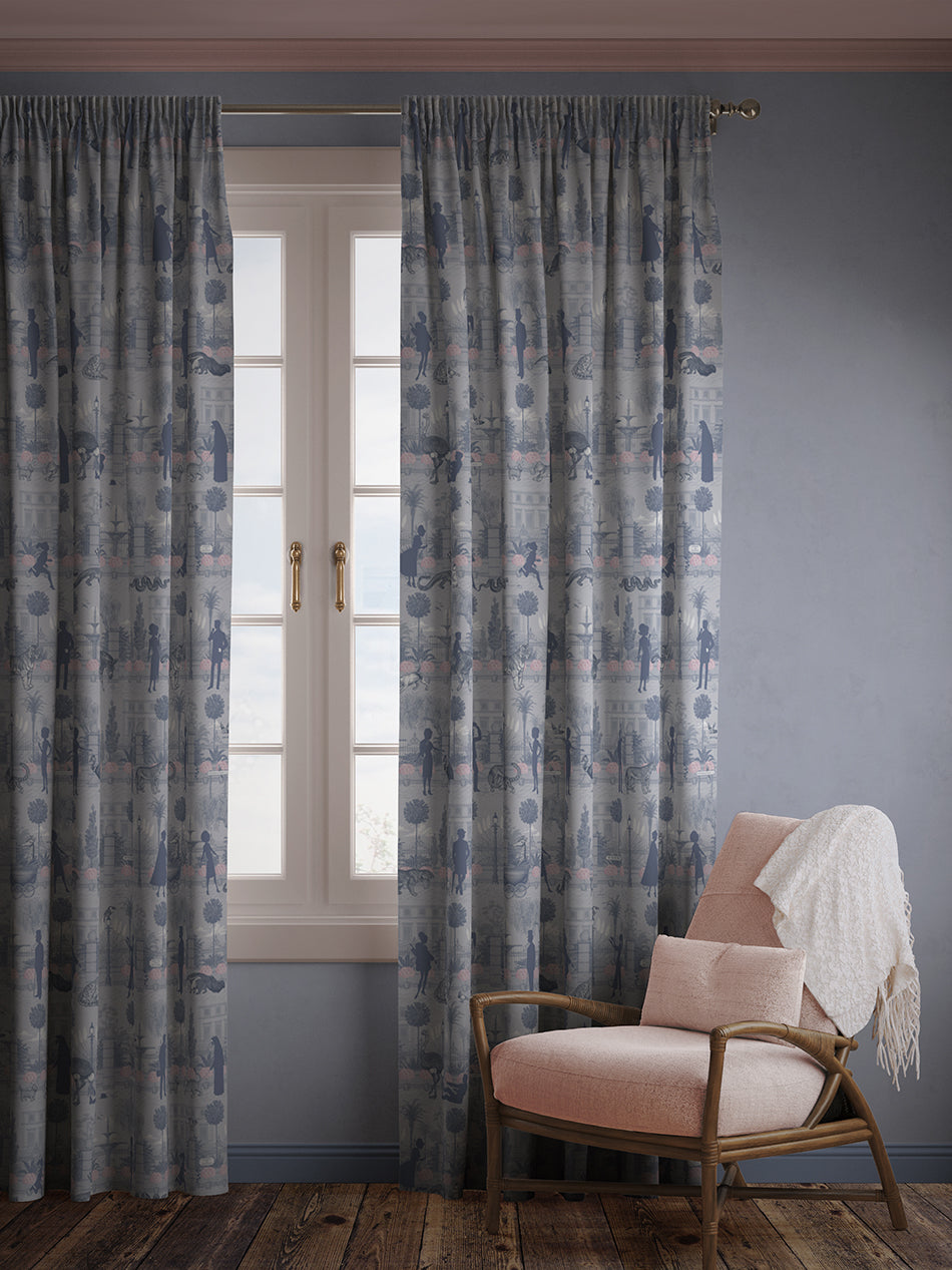 Portobello Parade 'Wild Violet' Linen Fabric - Premium Natural Linen Material for Upholstery, Drapes & Home Decor