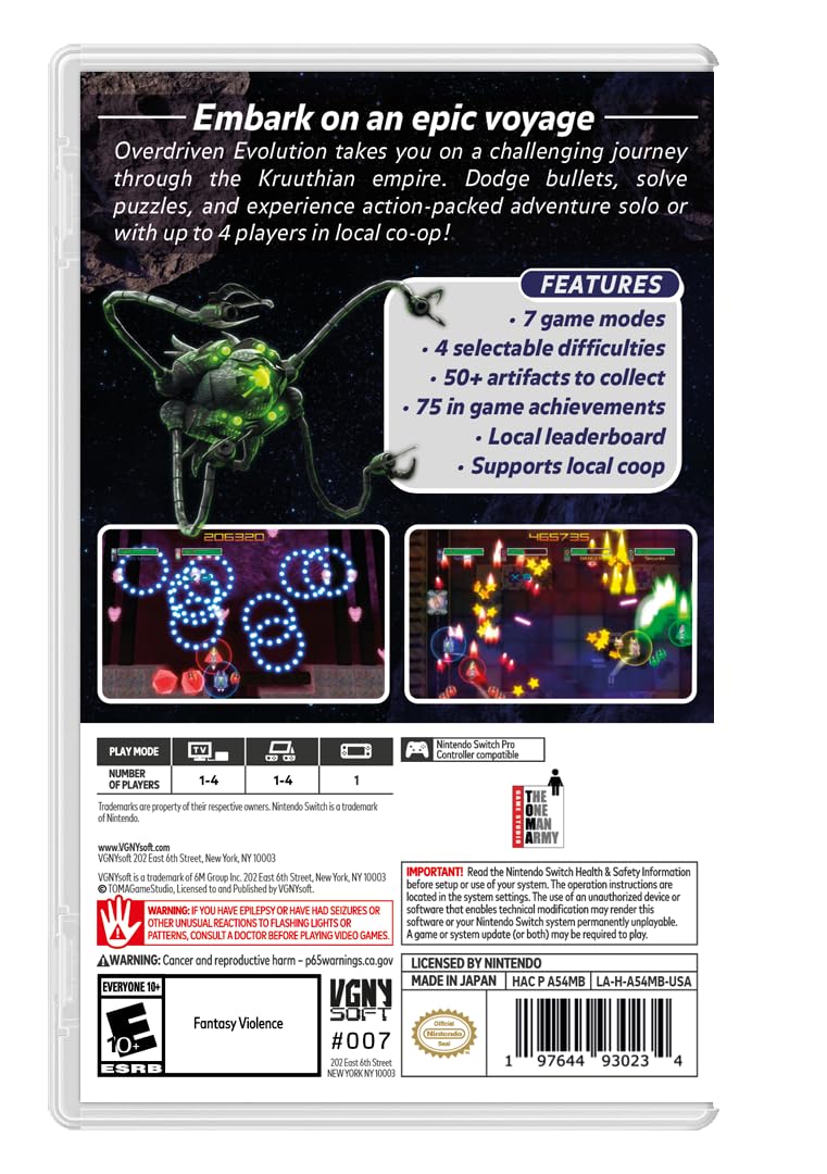 Overdriven Evolution - Nintendo Switch Game | Fast-Paced Racing Action for Kids & Adults | Perfect for Family Game Nights & Competitive Play
