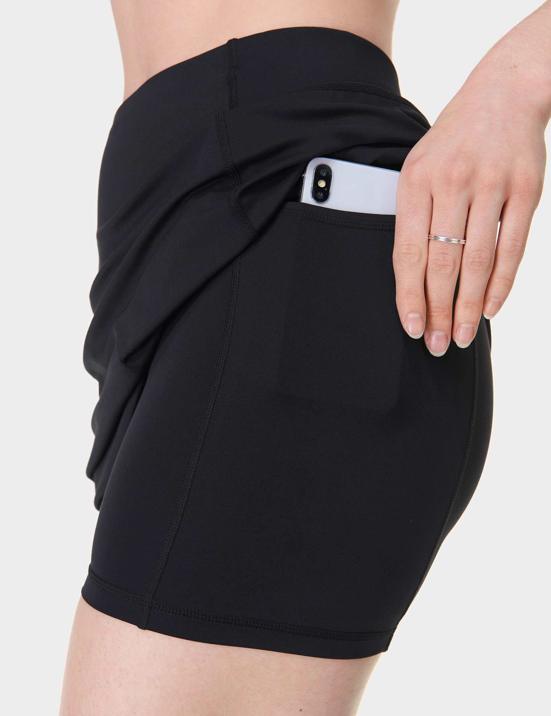 All Day Skort - Black Women's Athletic Skirt Shorts for Running, Yoga & Casual Wear