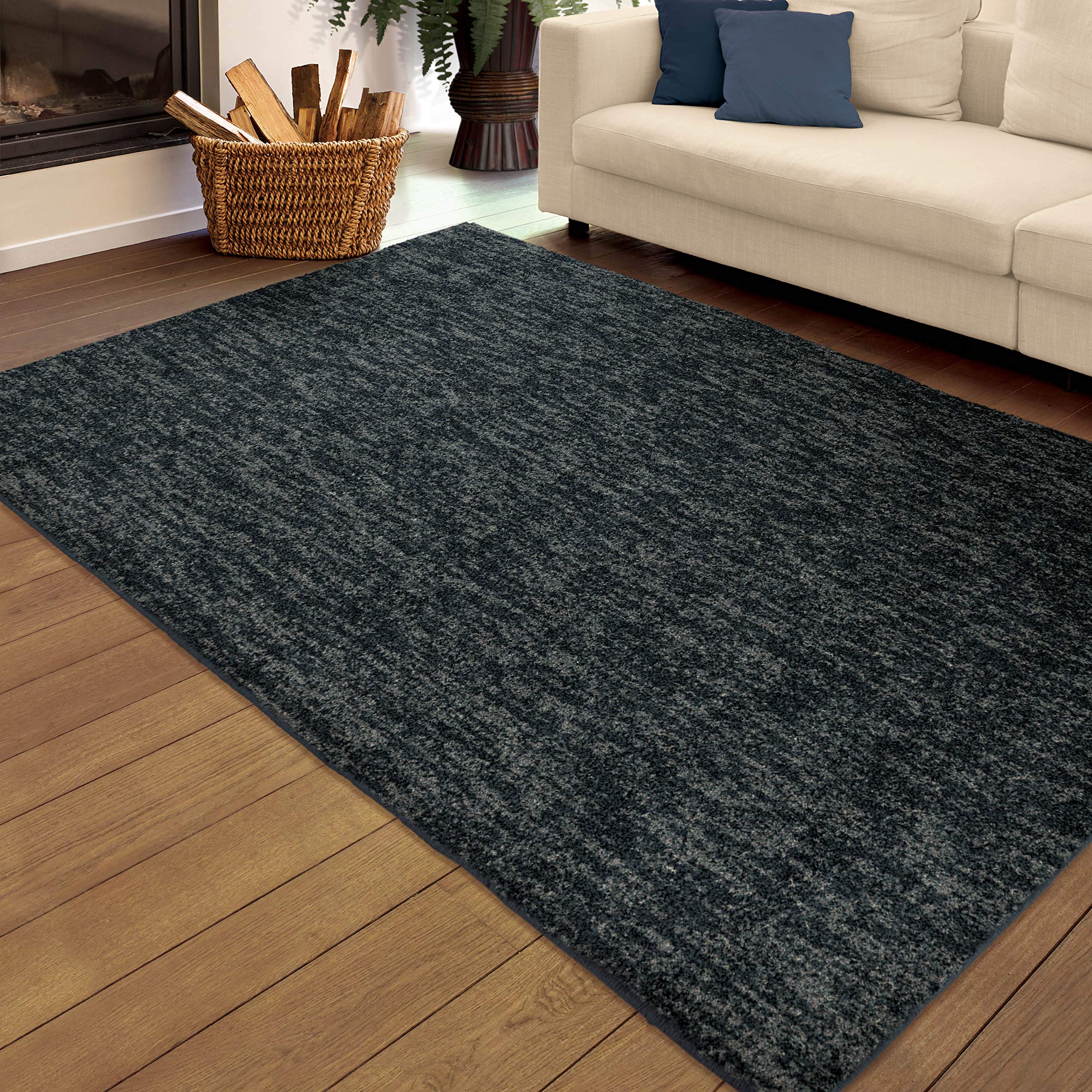 Premium Orian Rugs Next Generation Solid Indigo Area Rug 5'3