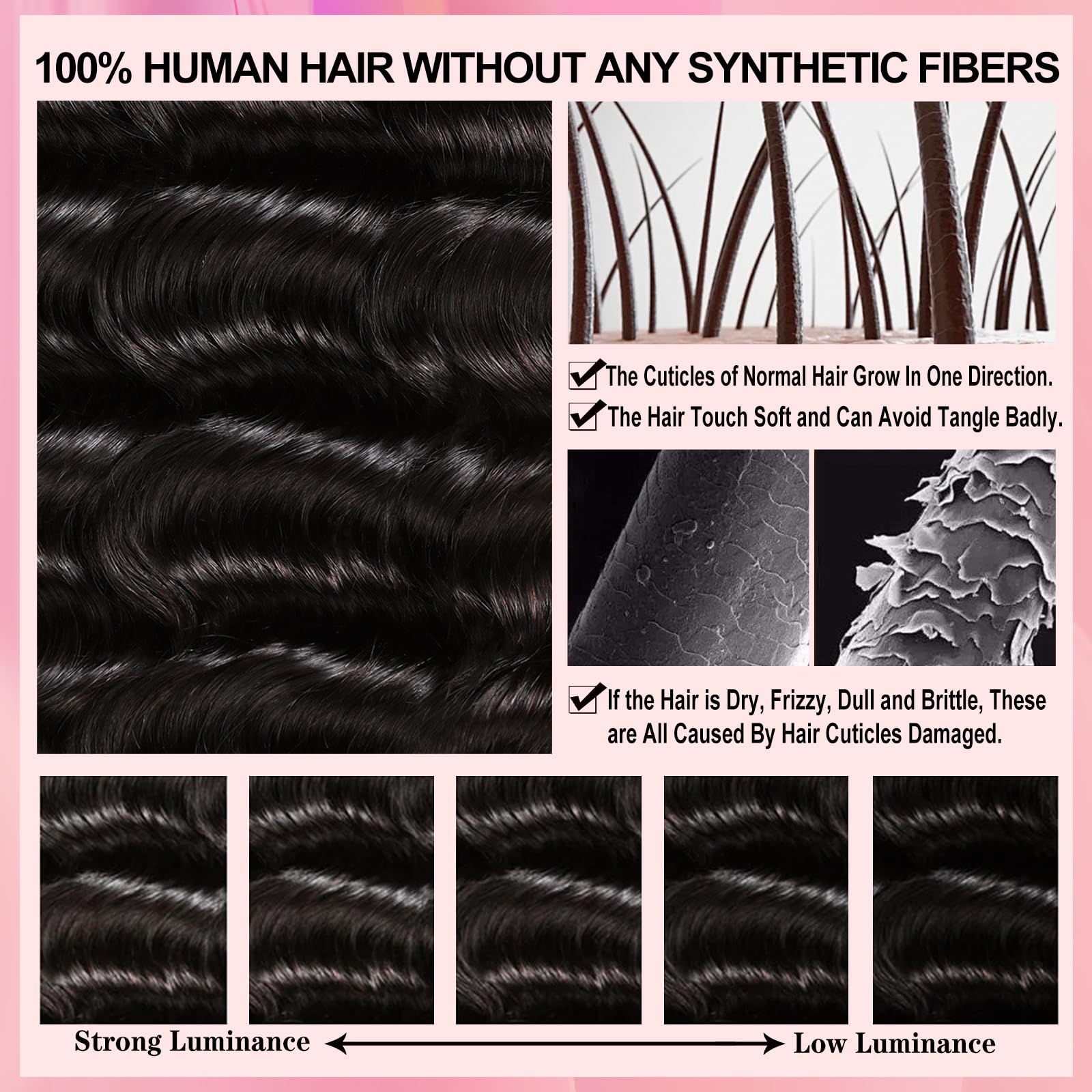12A Brazilian Deep Wave Human Hair Bundles 20
