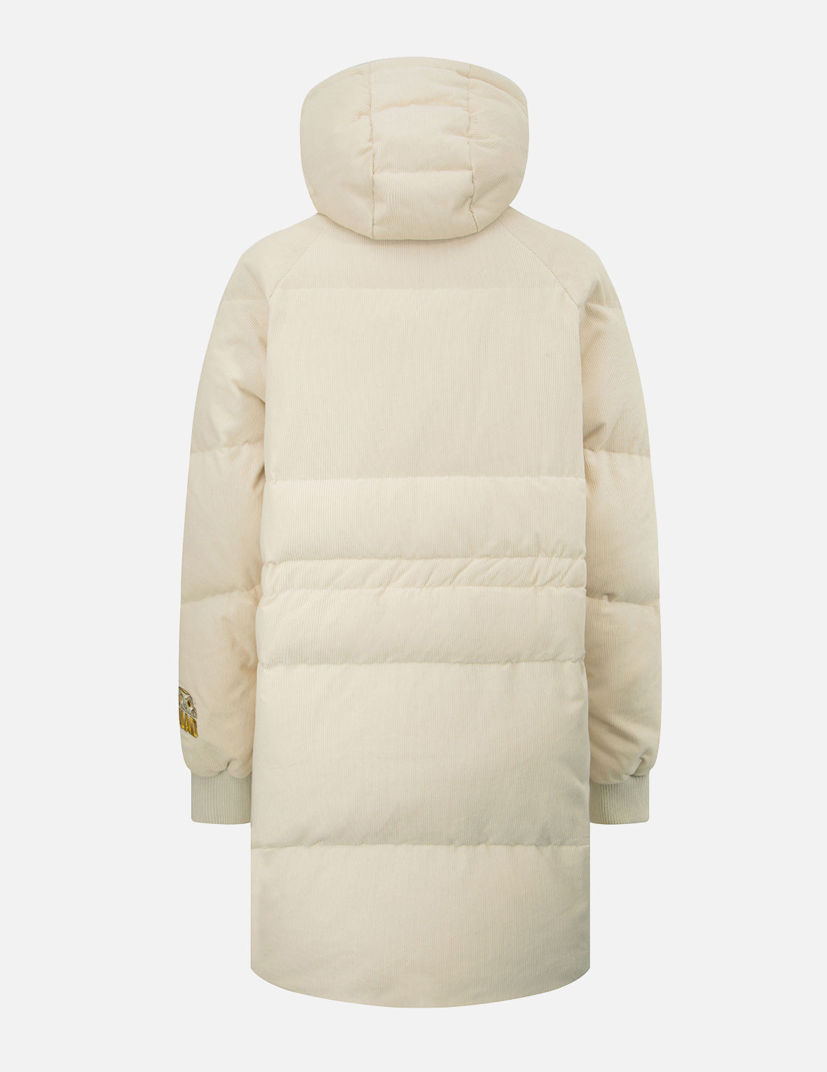 EVISU Men's Corduroy Down Jacket with Embroidery - Warm Winter Coat for Outdoor Activities and Casual Wear