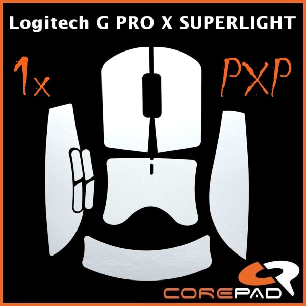Corepad PXP Grips for Logitech G Pro X Superlight & Superlight 2 - Premium Mouse Grip Tape for Enhanced Gaming Control - Perfect for FPS, MOBA & Esports Players