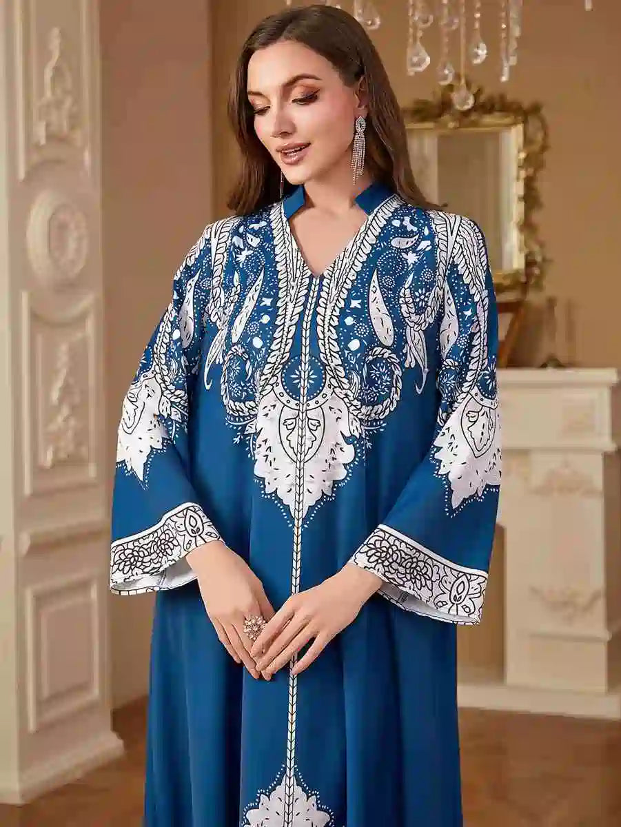 Urgarment Elegant Beaded Mukhawar Eid Caftan Dress #254268 - Perfect for Eid Celebrations, Weddings & Special Occasions