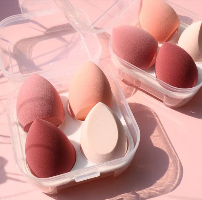 Feelhigh Makeup Beauty Blender Sponge Applicator - 8 Piece Set (Pack of 2) for Flawless Foundation & Concealer Application - Perfect for Professional Makeup Artists & Home Beauty Routines