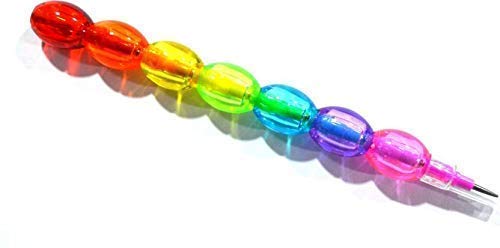 Dream XPLORE Non-Sharpening Stacking Pencils for Kids - Rainbow Color Brick Design, 4 Pencils per Set (3 Sets) - Perfect for Birthday Party Favors, Classroom Rewards & Creative Play