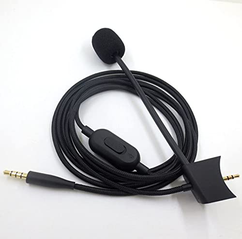 Yaowanguan Boom Microphone Cable for Bose QuietComfort 35 (QC35) & QuietComfort 35 II (QC35 II) Headphones with Volume Control & Mute Switch - Compatible with PS4, PS5, Xbox One, Series X/S Controllers & PC (Black, 2M) - Perfect for Gaming, Streaming & Online Meetings