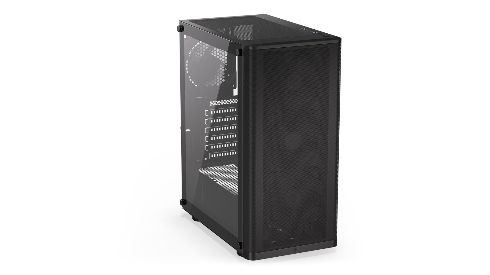 Endorfy Ventum 200 Air ATX Mid Tower PC Gaming Case - High Airflow, Tempered Glass Side Panel, RGB Lighting (EY2A002) - Perfect for Gaming Rigs & Workstation Builds