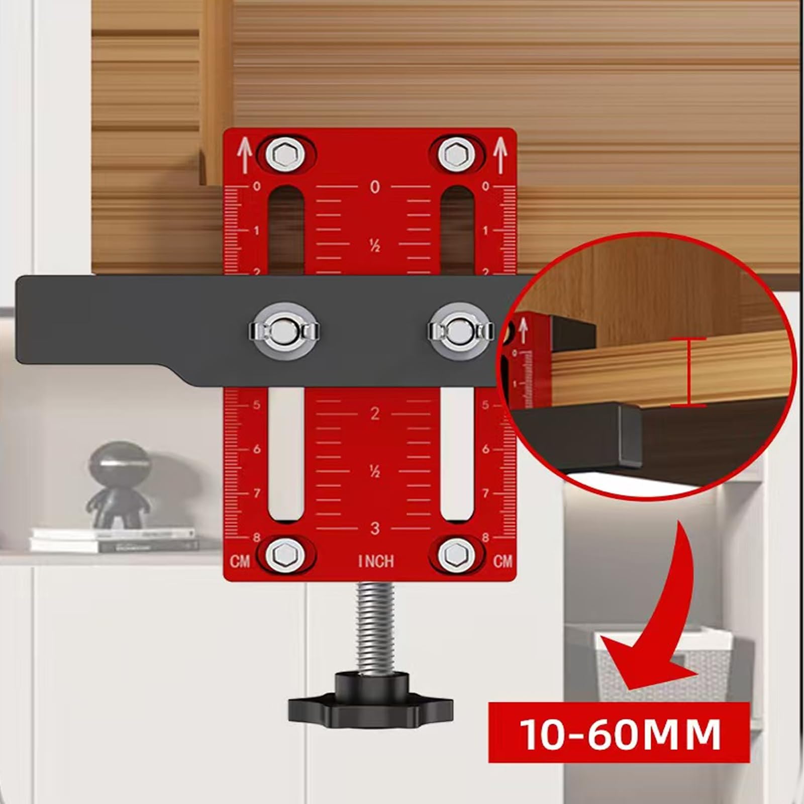 Cabinet Door Installation Jig Tool - Adjustable Hinge & Handle Template for Precise Cabinet Hardware Positioning | Perfect for DIY Home Improvement & Professional Cabinet Installation