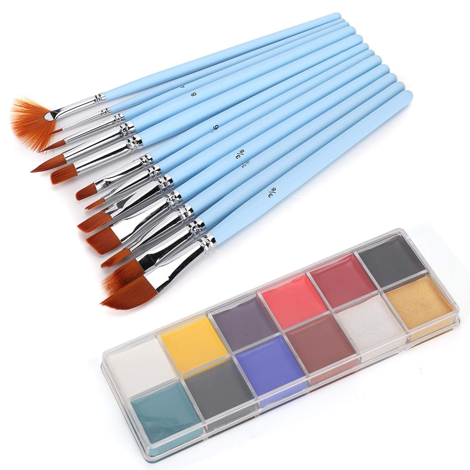 12-Color Oil Face & Body Paint Set - Non-Toxic, Soft Texture for Halloween, Cosplay & Party Makeup - Perfect for Kids & Adults Costumes