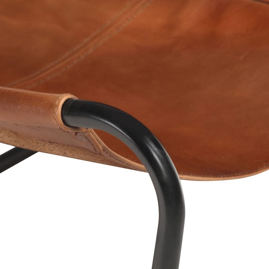 Premium Brown Leather Recliner Chair - Adjustable Lounge Chair for Living Room, Bedroom & Office - Comfortable Reading & Leisure Sofa Chair (Real Leather)