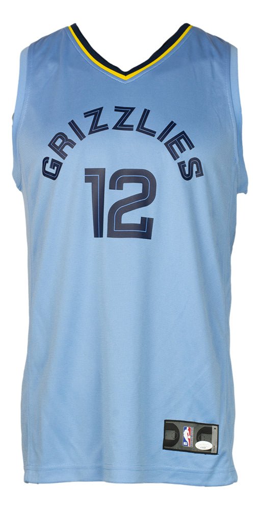 Authentic Ja Morant Signed Blue Memphis Grizzlies Jersey - Fanatics Edition with JSA Certificate - Perfect for NBA Collectors, Sports Memorabilia Fans & Game Day Display