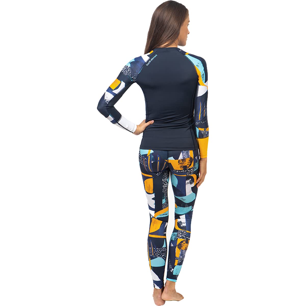 Fourth Element Women's Hydro Leggings - Midnight Pattern, Size US 6 | High-Performance Swim Leggings for Scuba Diving, Surfing & Water Sports
