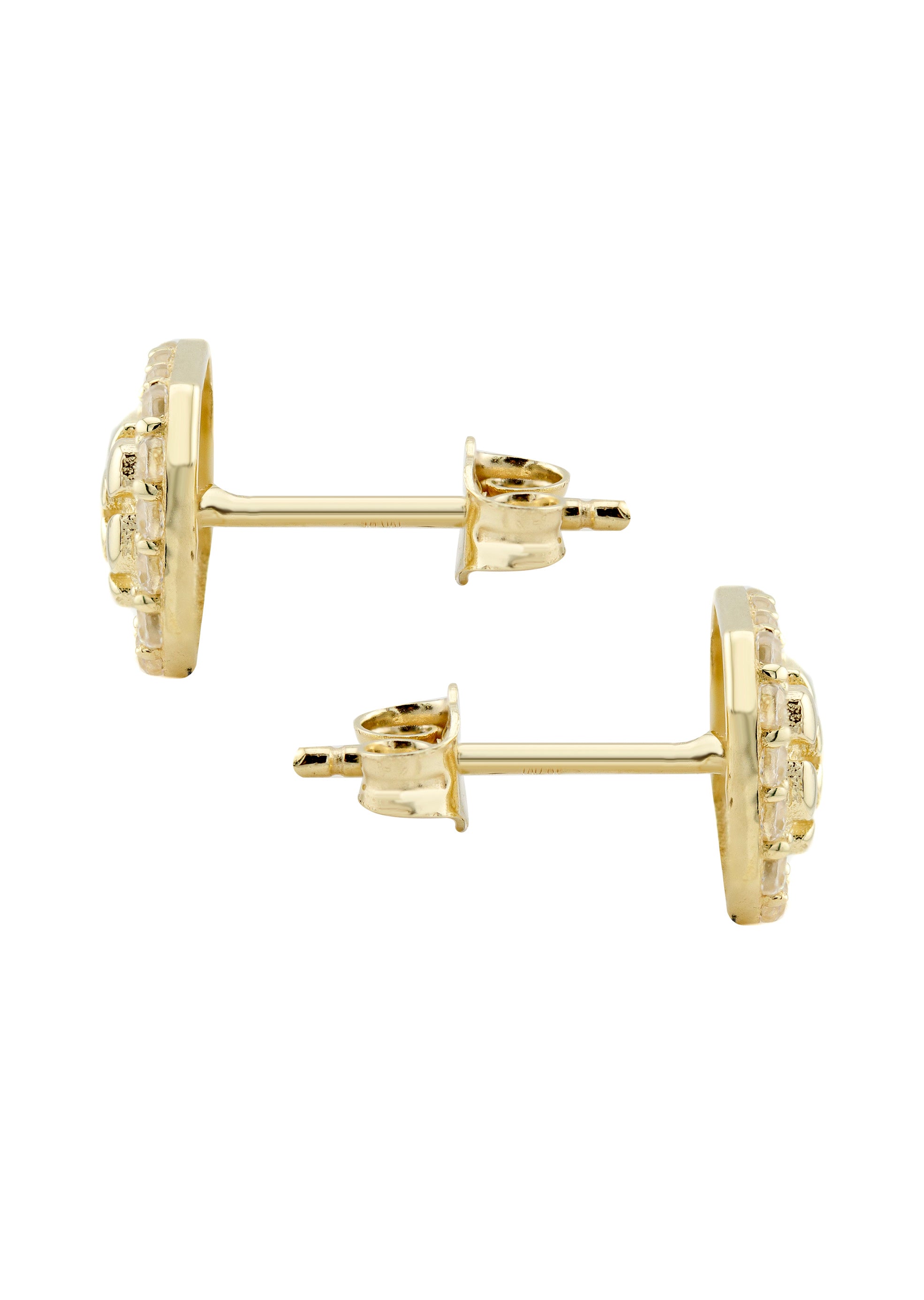 10K Gold Nugget Earrings for Women - 0.3 Inch Wide Hoop Earrings (Style #25) | Dainty Everyday Jewelry, Perfect for Work, Date Night & Gifts