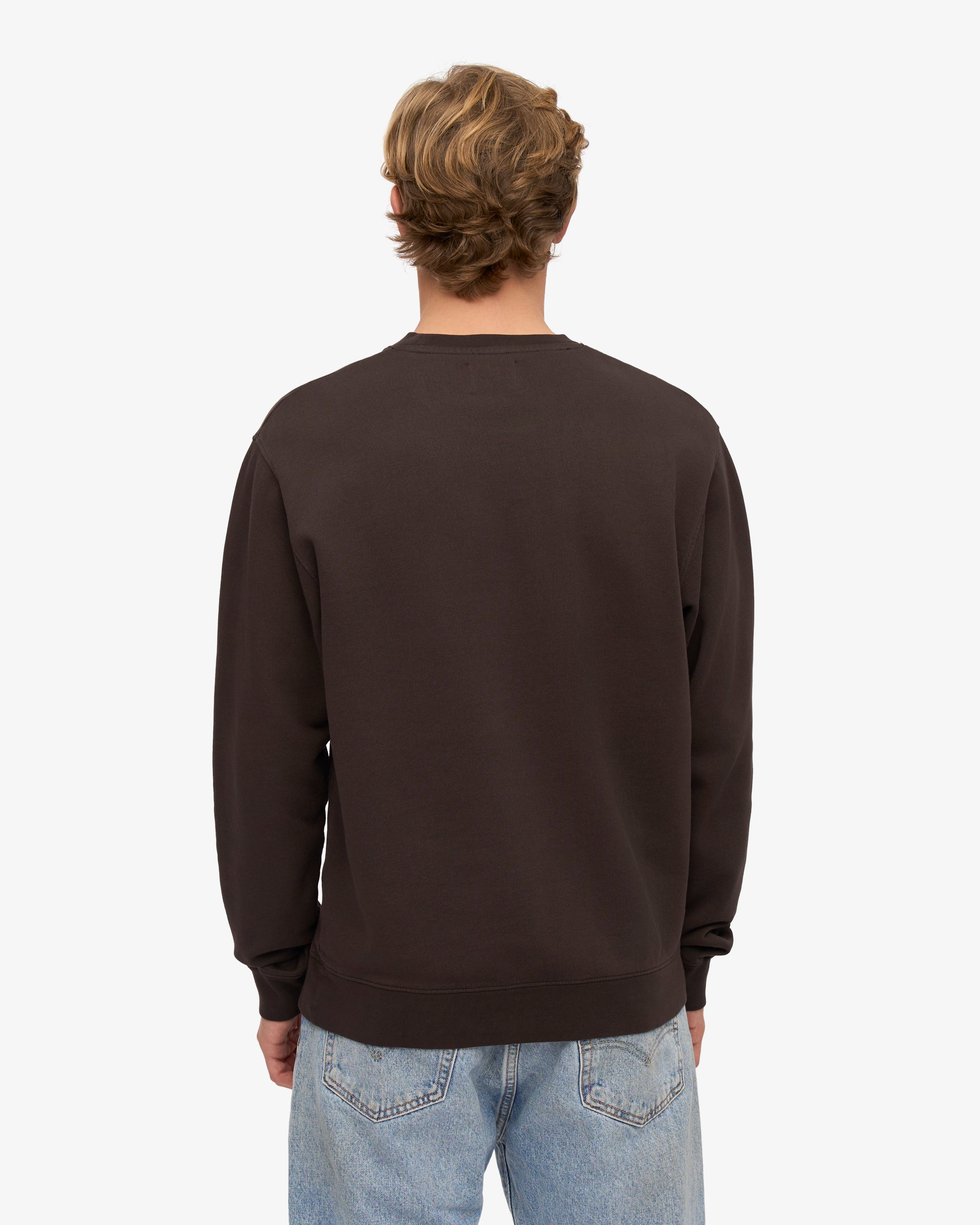 Organic Classic Crew Neck T-Shirt for Men - Coffee Brown - Comfortable Casual Wear for Everyday & Outings