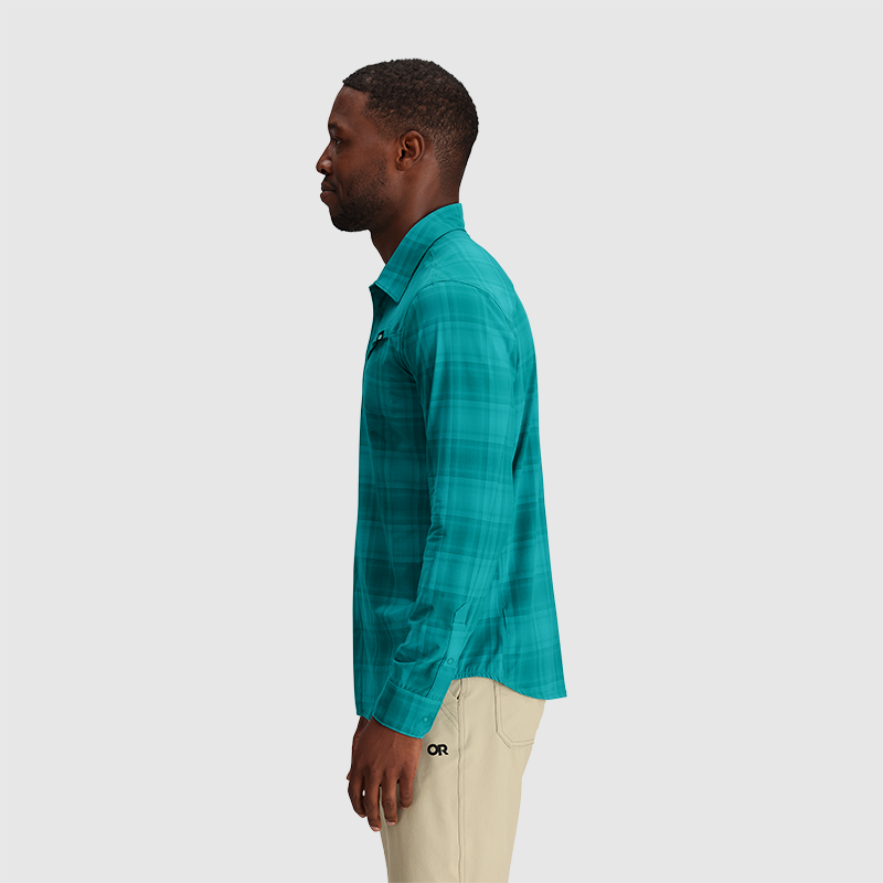 Astroman Men's Long Sleeve Sun Protection Shirt - UPF 50+ UV Blocking Fishing Hiking Outdoor Shirt for Summer Activities
