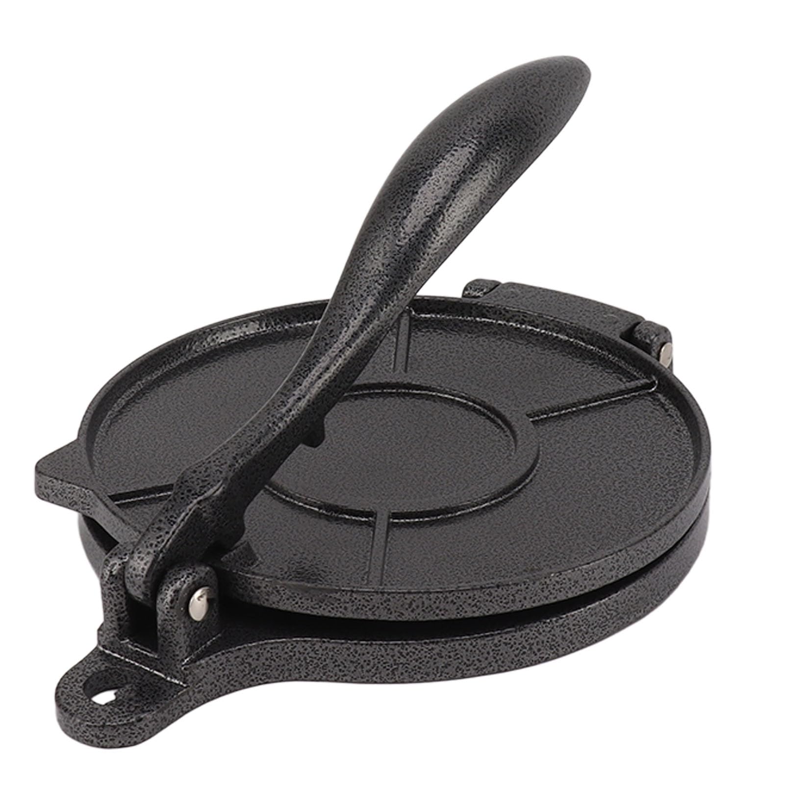 Aluminum Alloy Tortilla Press & Roti Maker - 20cm Durable Home Kitchen Tool for Making Tortillas, Roti, Flatbreads (Black) | Perfect for Mexican, Indian Cuisine & Home Cooking