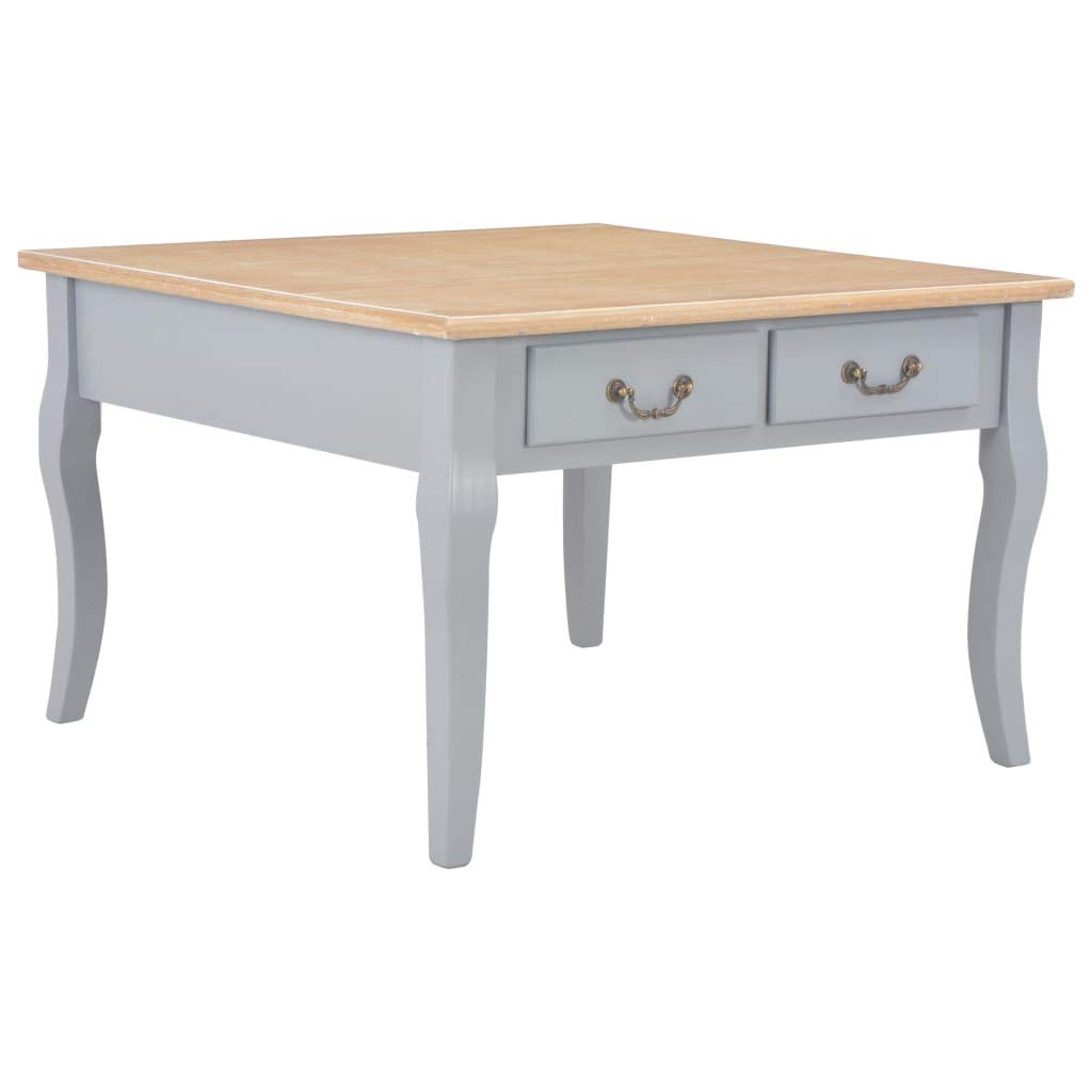 Modern Gray Wood Coffee Table with Storage - 31.5