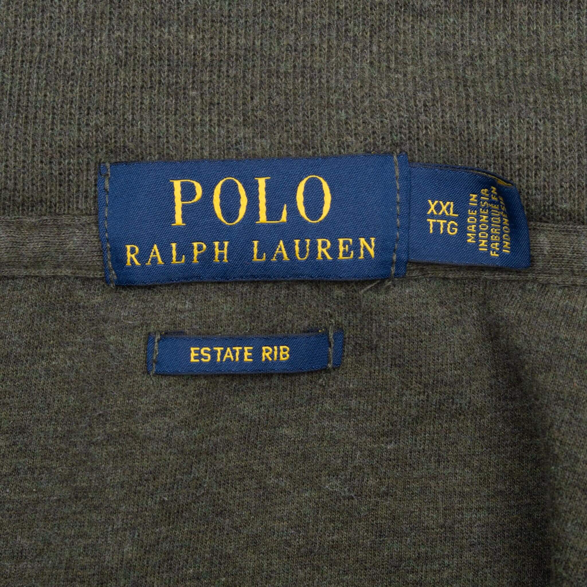 Ralph Lauren Men's Green Quarter-Zip Sweater | 1/4 Zip Pullover | Casual Knit Top | Size 2XL | Perfect for Office Wear & Weekend Outings