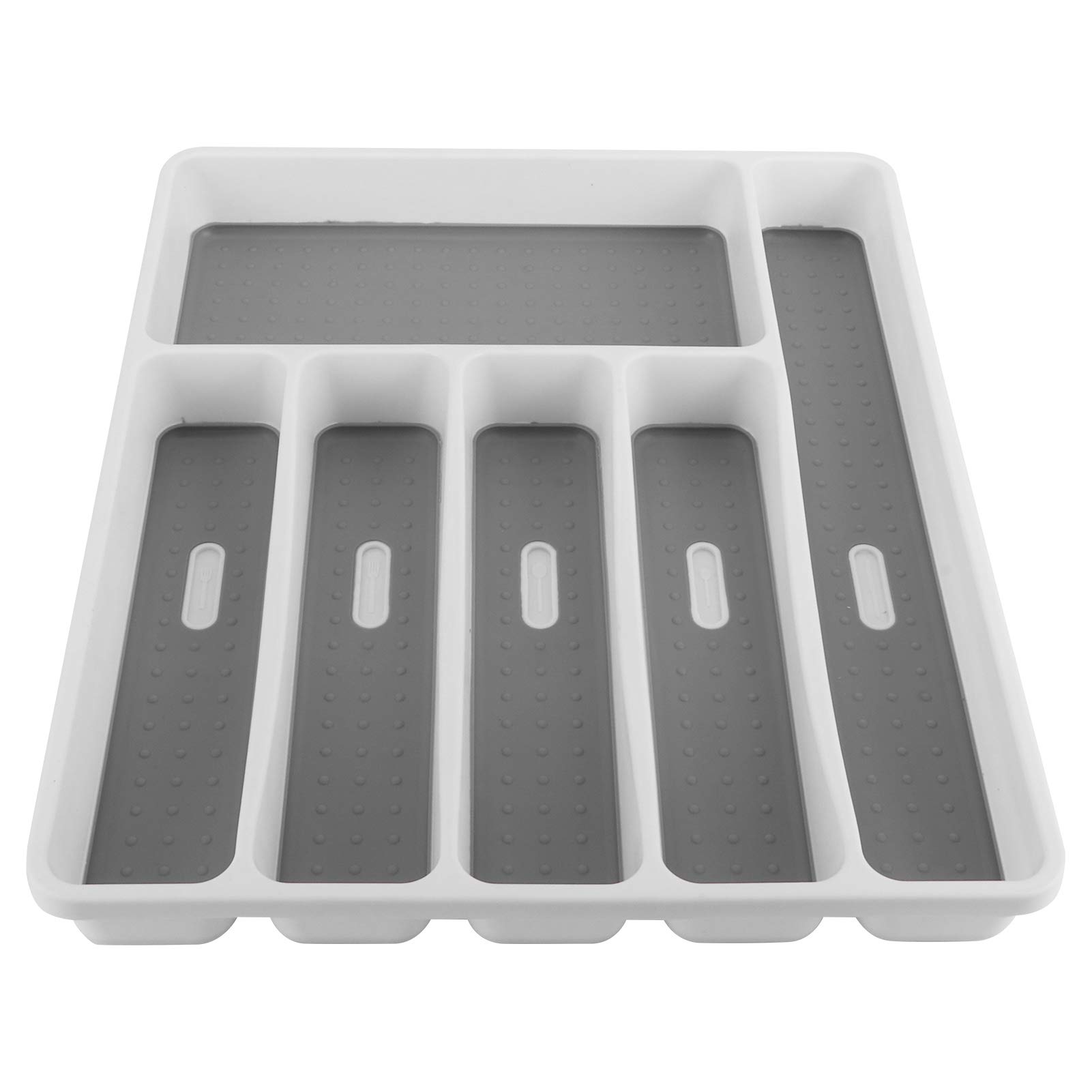 Premium Silverware Organizer Box - 15.9x12.8x1.7 Inch Cutlery Tray for Knives, Forks & Kitchen Utensils | Durable Storage Solution for Kitchen, Bathroom, Bedroom, Craft Room & Office | Perfect for Home Organization & Space Saving