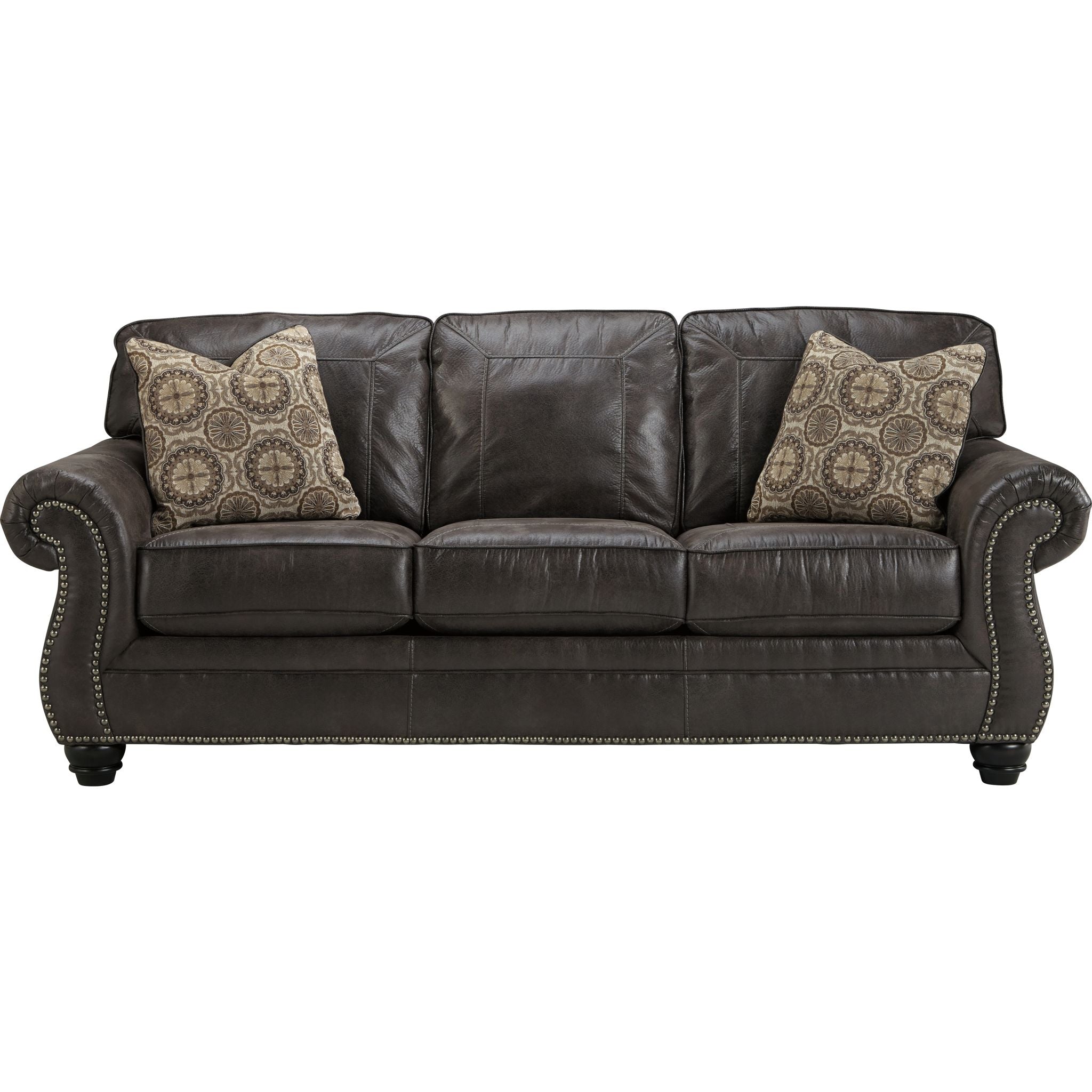 Breville Queen Sofa Sleeper with Memory Foam Mattress - Charcoal Gray | Convertible Couch Bed for Small Spaces, Guest Room & Apartment Living | Comfortable & Space-Saving Furniture