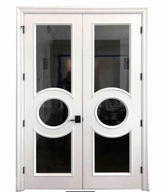 Vintage Art Deco Double Doors - Elegant French Style Interior & Exterior Entryway - Perfect for Home, Office, or Restaurant Renovation
