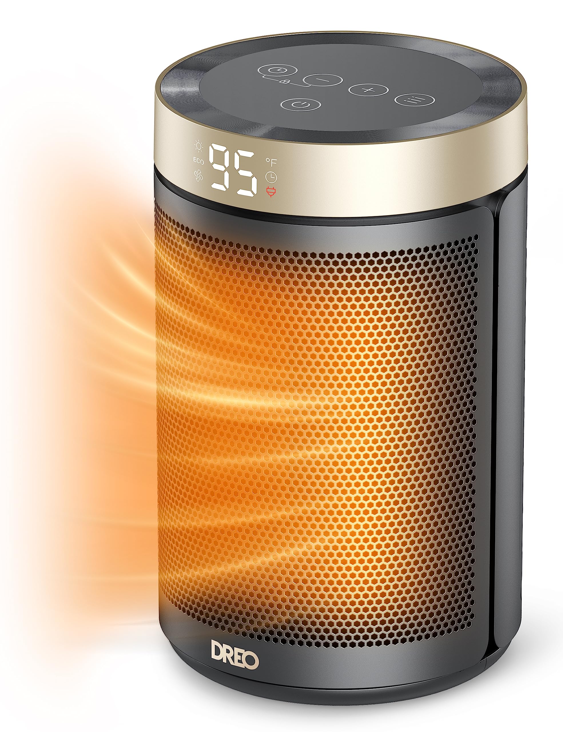 Dreo 24ft/s Quiet Tower Fan & Space Heater with Thermostat - Portable Electric Heater for Bedroom, Office, and Indoor Use | Fast Cooling & Heating for Year-Round Comfort