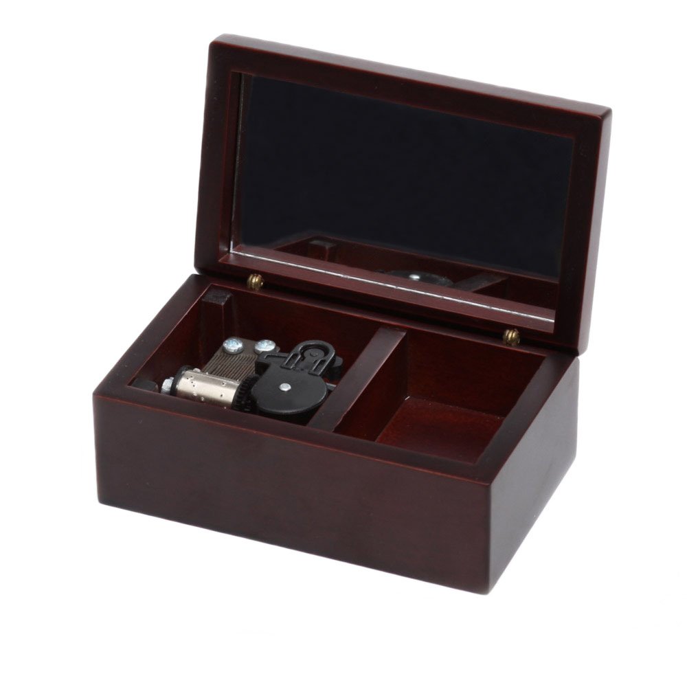 Lilium Elfen Lied Musical Box - Hand-Wind Music Box with Silver-Plated Movement, Small Gift Music Box for Birthday, Wedding & Home Decor