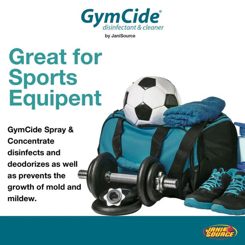 GymCide Concentrated Disinfectant & Cleaner - Powerful Gym Equipment Sanitizer for Home & Commercial Use | Kills 99.9% Germs | Ideal for Fitness Equipment, Yoga Mats & Sports Gear