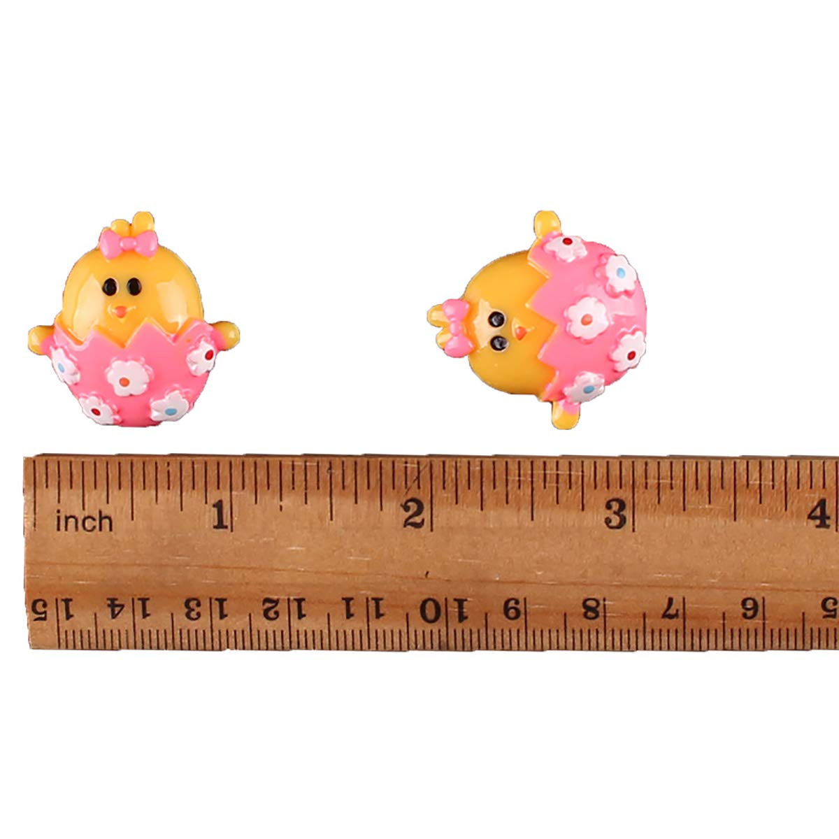 10PCS Easter Chick Pink Shell Egg Flower Resin Flatback Cabochons - DIY Scrapbooking, Card Making, Jewelry Crafts - Perfect for Easter Decorations, Spring DIY Projects, and Handmade Gifts