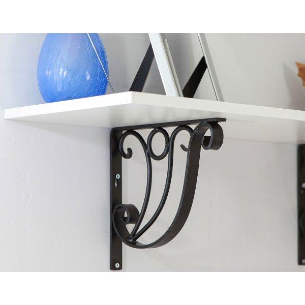 Heavy Duty Stainless Steel Ionic Shelf Bracket - Rustproof Wall Mounted Brackets for Floating Shelves, Kitchen, Bathroom & Garage Storage (Set of 4) - Perfect for Home Organization & DIY Projects