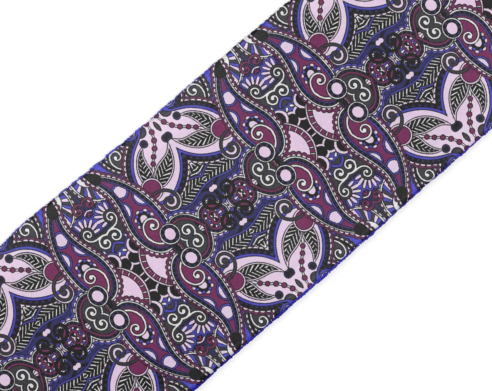 Pink Stripe & Paisley Printed Velvet Ribbon Trim - 4 Inch x 9 Yard Decorative Fabric Lace for Sewing, DIY Crafts, Scrapbooking & Home Decor