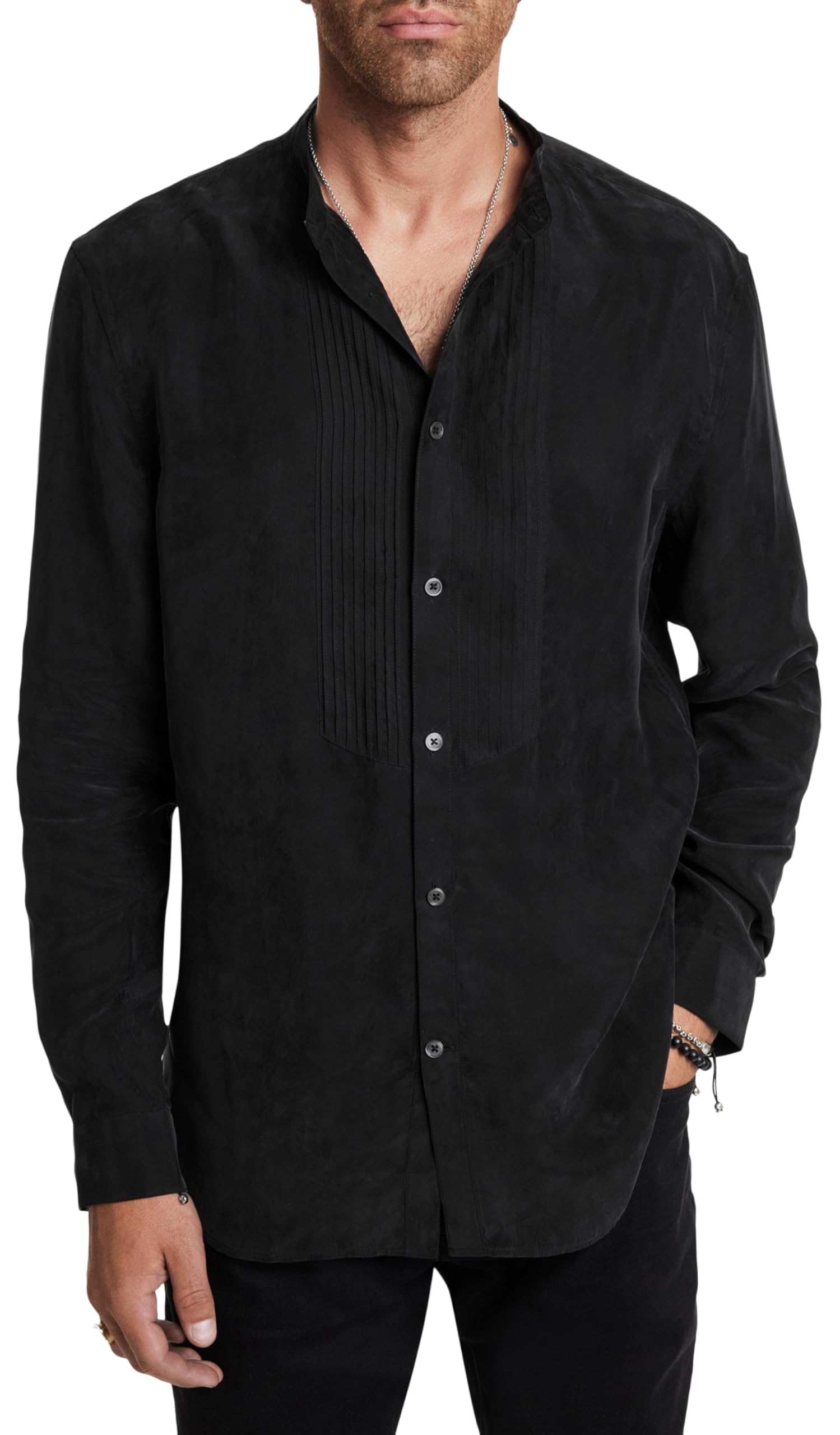 John Varvatos Men's Hanover Button-Down Shirt - Casual & Dressy Long Sleeve Oxford for Work & Date Nights