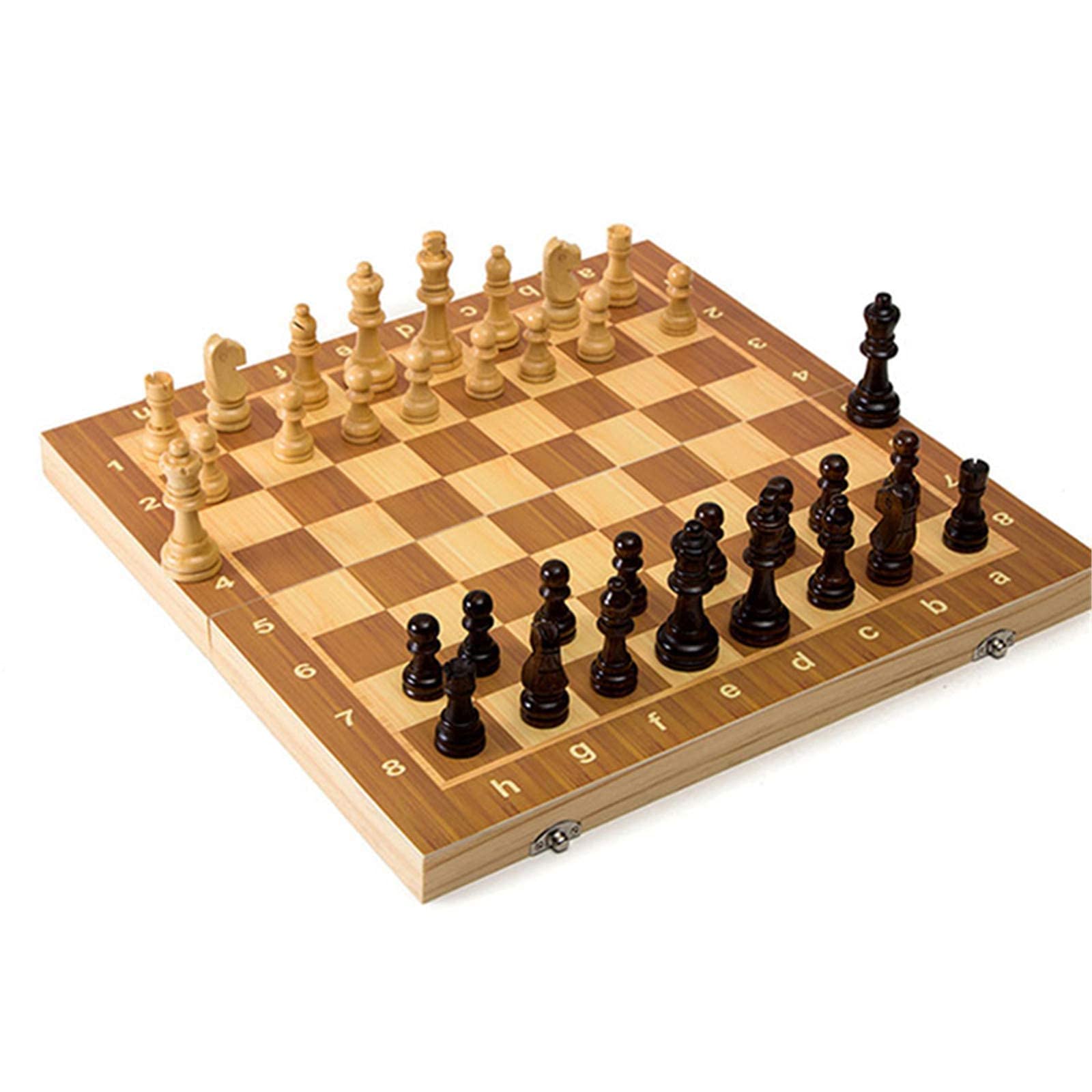 Premium Magnetic Wooden Chess Set with Foldable Board - Portable Travel Chess Game for Adults & Kids - Perfect for Family Game Nights, Parties & Outdoor Activities